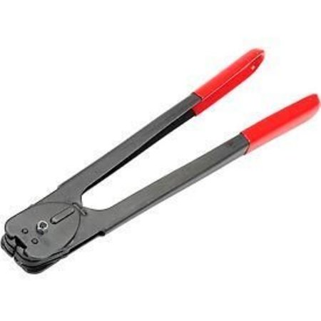PAC STRAPPING PRODUCTS Pac Strapping Heavy Duty Double Notch Sealer for 1/2"Strap Width, Black & Red S480HD